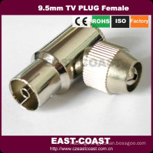 90degree Right Angle type 9.5mm tv plug female